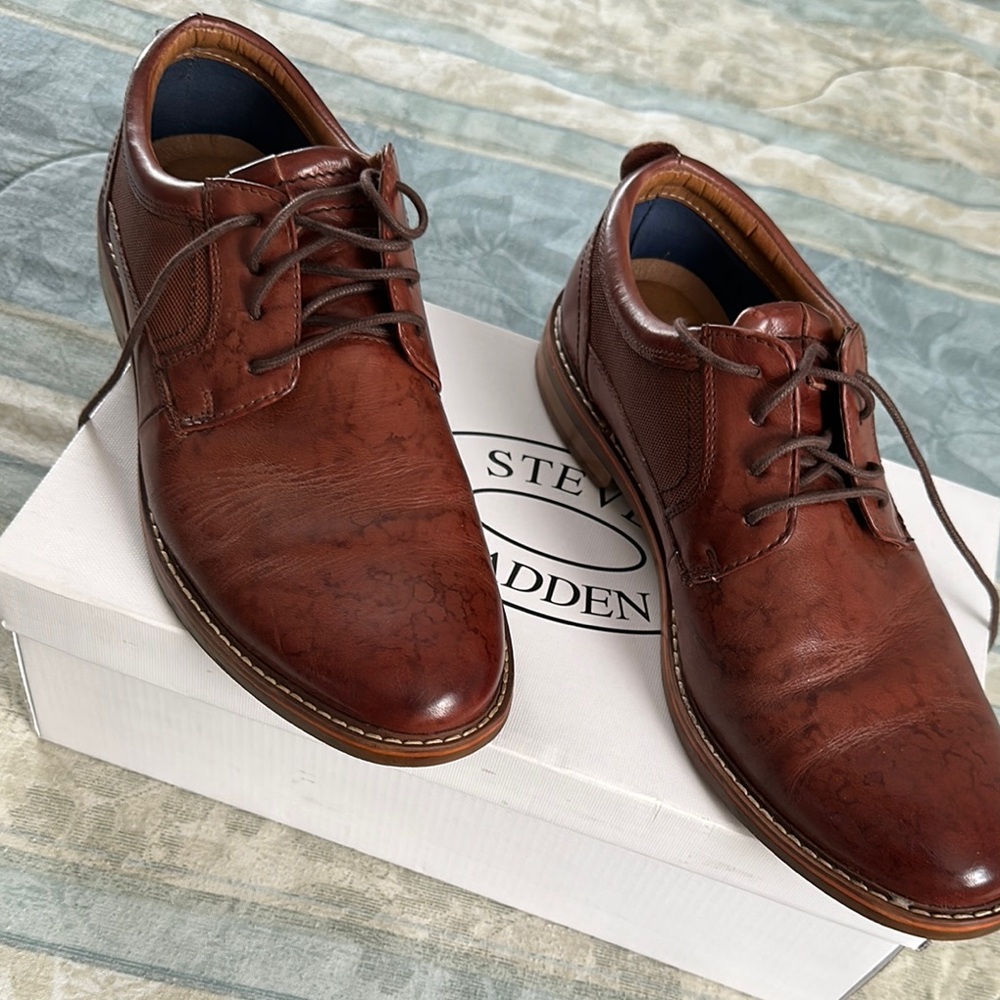 Steve Madden Men's Brown Leather Shoes